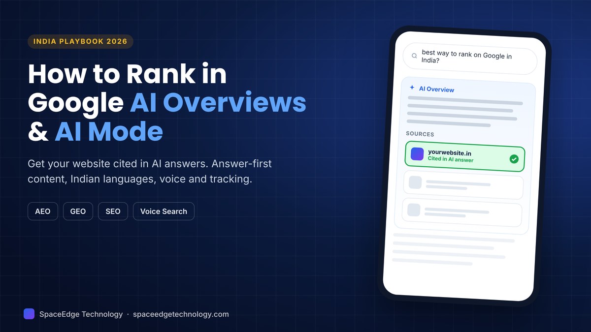 How to rank in Google AI Overviews and AI Mode in India 2026